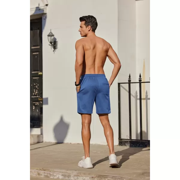 COOFANDY Men's Sweat Shorts 2 Pack Athletic Workout Shorts 7" Casual Sports Joggers Short Pants with Pockets