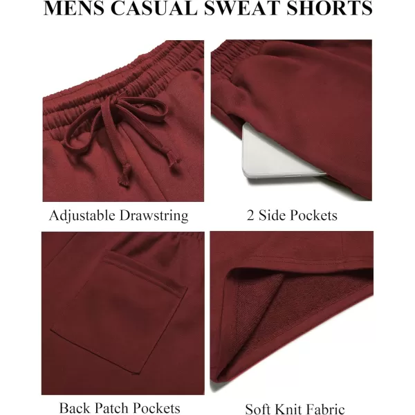 COOFANDY Men's Sweat Shorts 2 Pack Athletic Workout Shorts 7" Casual Sports Joggers Short Pants with Pockets
