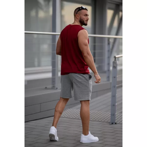 COOFANDY Men's Sweat Shorts 2 Pack Athletic Workout Shorts 7" Casual Sports Joggers Short Pants with Pockets