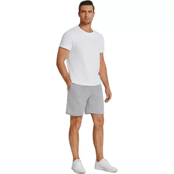 COOFANDY Men's Sweat Shorts 2 Pack Athletic Workout Shorts 7" Casual Sports Joggers Short Pants with Pockets