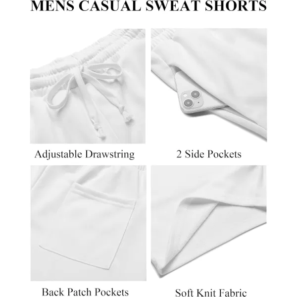 COOFANDY Men's Sweat Shorts 2 Pack Athletic Workout Shorts 7" Casual Sports Joggers Short Pants with Pockets)