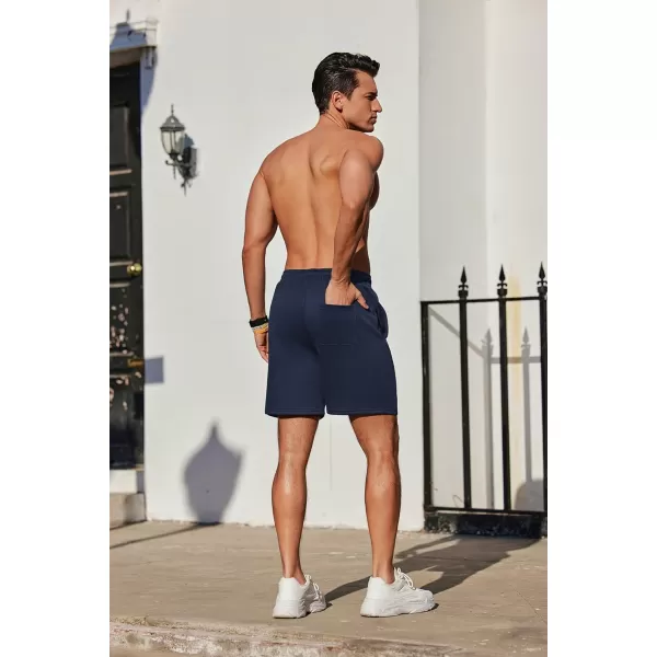 COOFANDY Men's Sweat Shorts 2 Pack Athletic Workout Shorts 7" Casual Sports Joggers Short Pants with Pockets