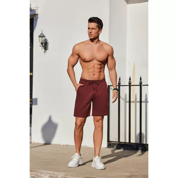 COOFANDY Men's Sweat Shorts 2 Pack Athletic Workout Shorts 7" Casual Sports Joggers Short Pants with Pockets