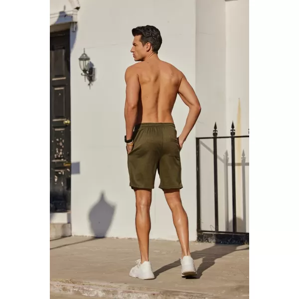 COOFANDY Men's Sweat Shorts 2 Pack Athletic Workout Shorts 7" Casual Sports Joggers Short Pants with Pockets