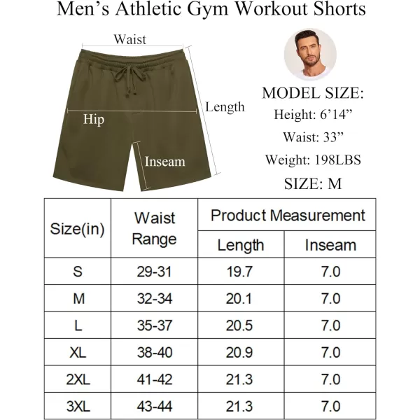 COOFANDY Men's Sweat Shorts 2 Pack Athletic Workout Shorts 7" Casual Sports Joggers Short Pants with Pockets