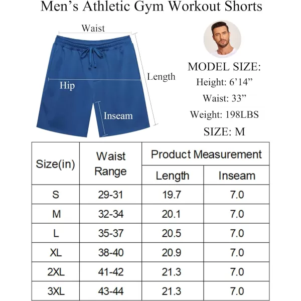 COOFANDY Men's Sweat Shorts 2 Pack Athletic Workout Shorts 7" Casual Sports Joggers Short Pants with Pockets