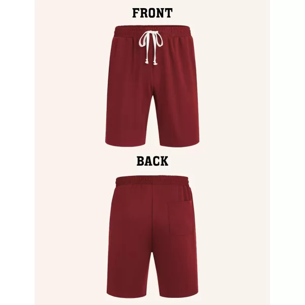 COOFANDY Men's Sweat Shorts 9" Drawstring Elastic Waist Gym Workout Shorts Casual Athletic Jogger Knit Shorts with Pockets
