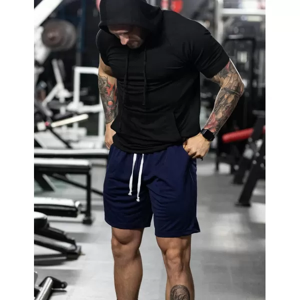 COOFANDY Men's Sweat Shorts 9" Drawstring Elastic Waist Gym Workout Shorts Casual Athletic Jogger Knit Shorts with Pockets