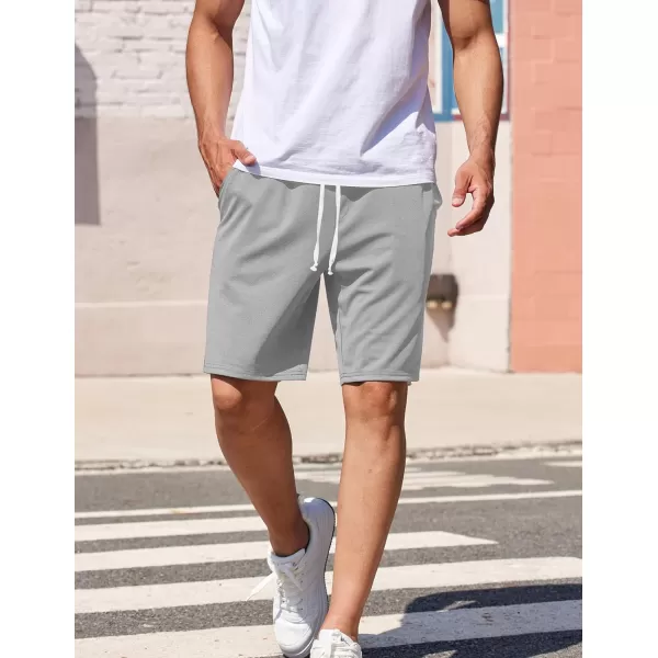 COOFANDY Men's Sweat Shorts 9" Drawstring Elastic Waist Gym Workout Shorts Casual Athletic Jogger Knit Shorts with Pockets