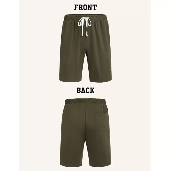 COOFANDY Men's Sweat Shorts 9" Drawstring Elastic Waist Gym Workout Shorts Casual Athletic Jogger Knit Shorts with Pockets