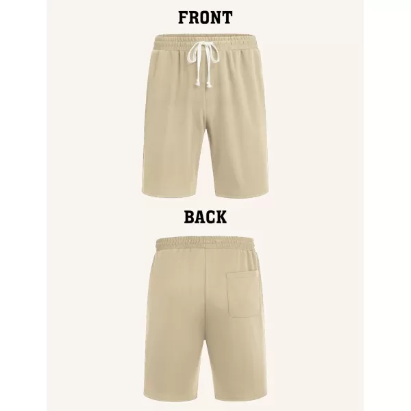 COOFANDY Men's Sweat Shorts 9" Drawstring Elastic Waist Gym Workout Shorts Casual Athletic Jogger Knit Shorts with Pockets