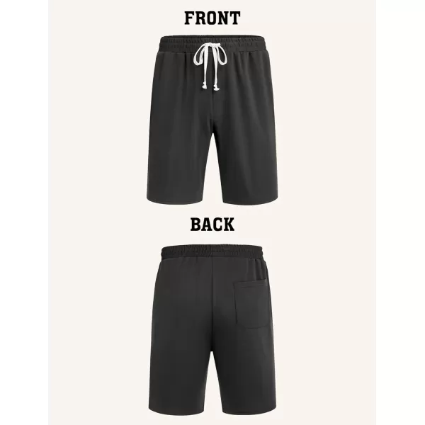 COOFANDY Men's Sweat Shorts 9" Drawstring Elastic Waist Gym Workout Shorts Casual Athletic Jogger Knit Shorts with Pockets