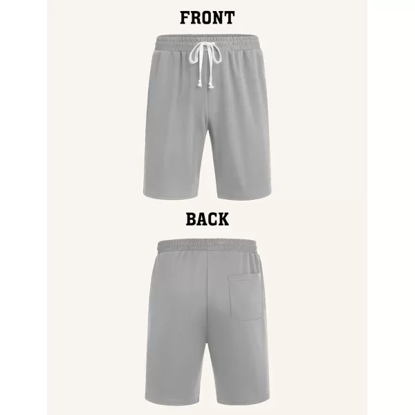 COOFANDY Men's Sweat Shorts 9" Drawstring Elastic Waist Gym Workout Shorts Casual Athletic Jogger Knit Shorts with Pockets