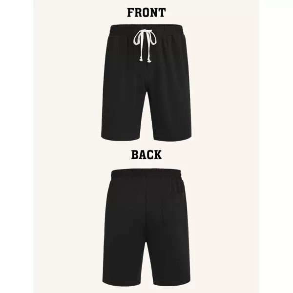 COOFANDY Men's Sweat Shorts 9" Drawstring Elastic Waist Gym Workout Shorts Casual Athletic Jogger Knit Shorts with Pockets