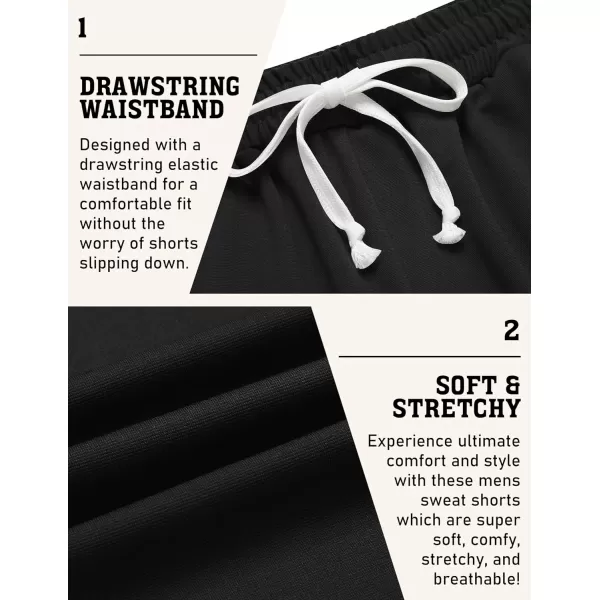 COOFANDY Men's Sweat Shorts 9" Drawstring Elastic Waist Gym Workout Shorts Casual Athletic Jogger Knit Shorts with Pockets