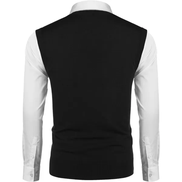 COOFANDY Men's Sweater Vest V Neck Casual Sleeveless Knitted Button Cardigan Vest