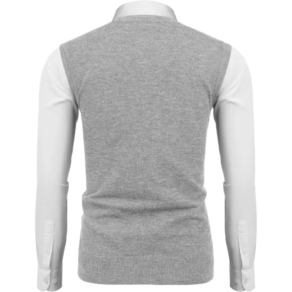 COOFANDY Men's Sweater Vest V Neck Casual Sleeveless Knitted Button Cardigan Vest