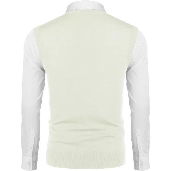 COOFANDY Men's Sweater Vest V Neck Casual Sleeveless Knitted Button Cardigan Vest