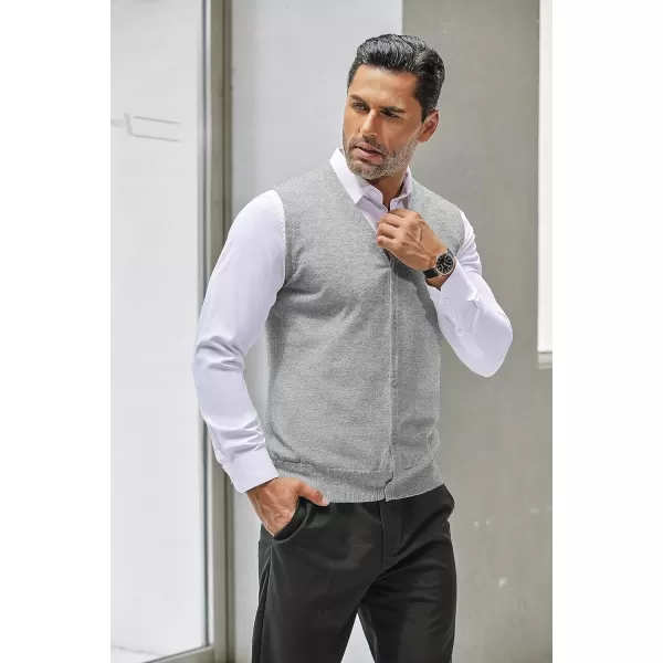 COOFANDY Men's Sweater Vest V Neck Casual Sleeveless Knitted Button Cardigan Vest