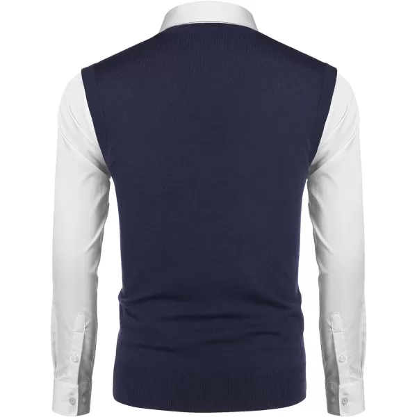 COOFANDY Men's Sweater Vest V Neck Casual Sleeveless Knitted Button Cardigan Vest