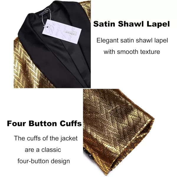 COOFANDY Men's Tuxedo Jacket Slim Fit Shawl Lapel Blazer Suit Jackets for Party Prom Wedding Dinner