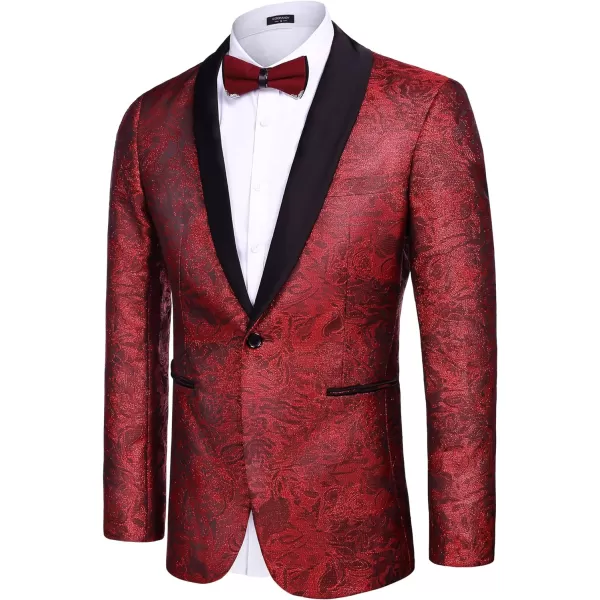 COOFANDY Men's Tuxedo Jacket Slim Fit Shawl Lapel Blazer Suit Jackets for Party Prom Wedding Dinner