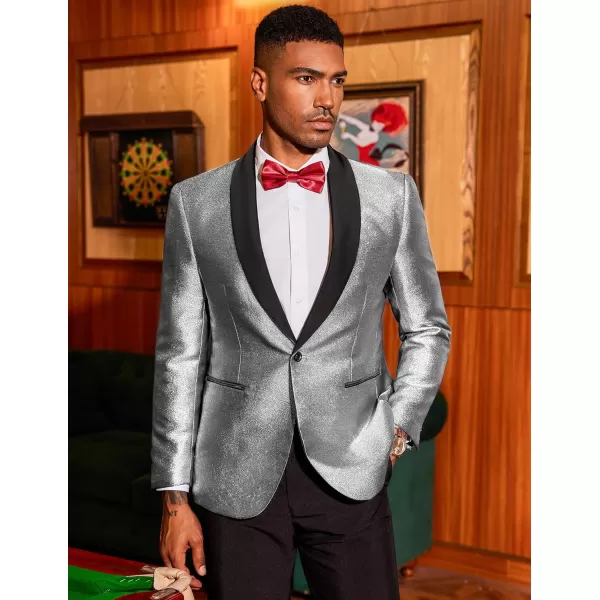 COOFANDY Men's Tuxedo Jacket Slim Fit Shawl Lapel Blazer Suit Jackets for Party Prom Wedding Dinner