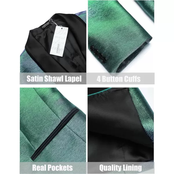 COOFANDY Men's Tuxedo Jacket Slim Fit Shawl Lapel Blazer Suit Jackets for Party Prom Wedding Dinner