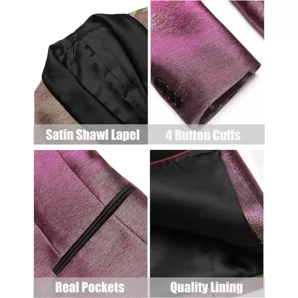 COOFANDY Men's Tuxedo Jacket Slim Fit Shawl Lapel Blazer Suit Jackets for Party Prom Wedding Dinner