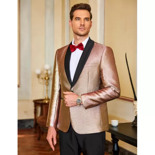 COOFANDY Men's Tuxedo Jacket Slim Fit Shawl Lapel Blazer Suit Jackets for Party Prom Wedding Dinner