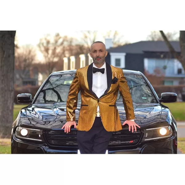 COOFANDY Men's Tuxedo Jacket Slim Fit Shawl Lapel Blazer Suit Jackets for Party Prom Wedding Dinner