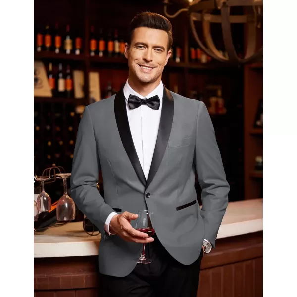 COOFANDY Men's Tuxedo Jacket Wedding Blazer One Button Dress Suit for Dinner,Prom,Party