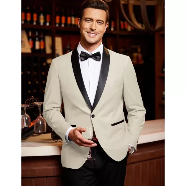 COOFANDY Men's Tuxedo Jacket Wedding Blazer One Button Dress Suit for Dinner,Prom,Party