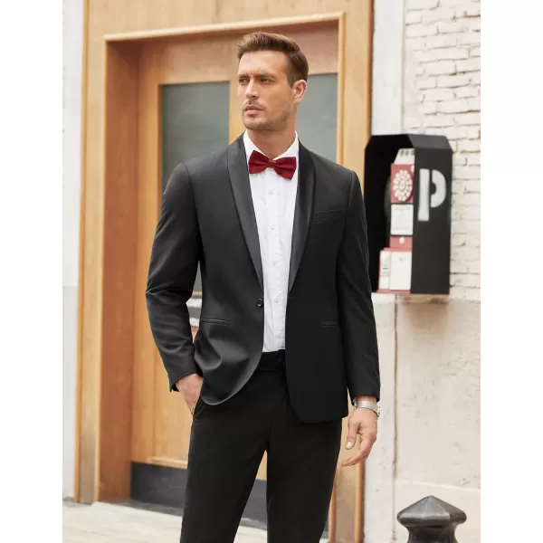COOFANDY Men's Tuxedo Jacket Wedding Blazer One Button Dress Suit for Dinner,Prom,Party