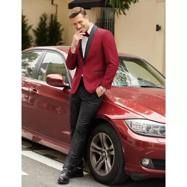 COOFANDY Men's Tuxedo Jacket Wedding Blazer One Button Dress Suit for Dinner,Prom,Party