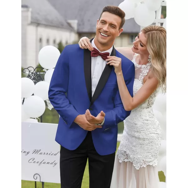 COOFANDY Men's Tuxedo Jacket Wedding Blazer One Button Dress Suit for Dinner,Prom,Party