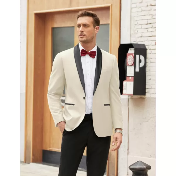 COOFANDY Men's Tuxedo Jacket Wedding Blazer One Button Dress Suit for Dinner,Prom,Party