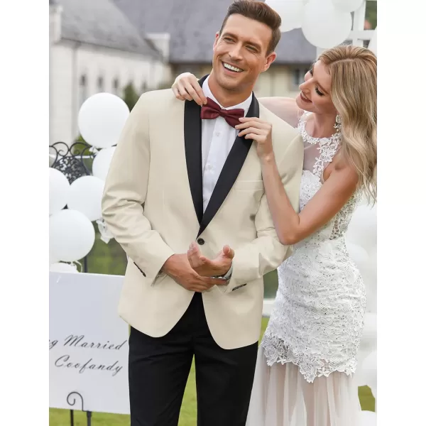 COOFANDY Men's Tuxedo Jacket Wedding Blazer One Button Dress Suit for Dinner,Prom,Party