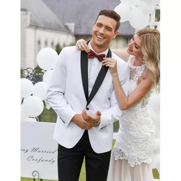COOFANDY Men's Tuxedo Jacket Wedding Blazer One Button Dress Suit for Dinner,Prom,Party