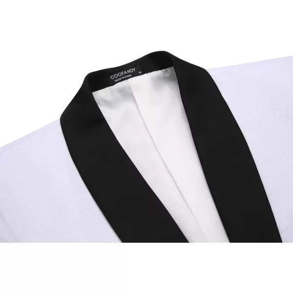 COOFANDY Men's Tuxedo Jacket Wedding Blazer One Button Dress Suit for Dinner,Prom,Party