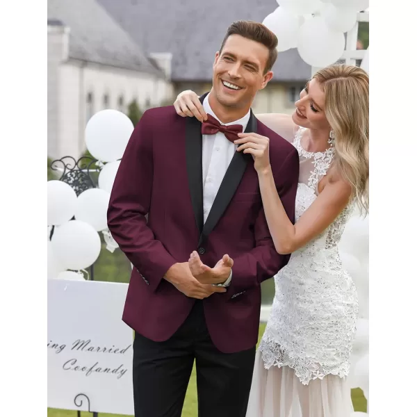 COOFANDY Men's Tuxedo Jacket Wedding Blazer One Button Dress Suit for Dinner,Prom,Party
