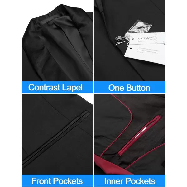 COOFANDY Men's Tuxedo Jacket Wedding Blazer One Button Dress Suit for Dinner,Prom,Party