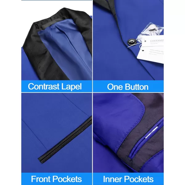 COOFANDY Men's Tuxedo Jacket Wedding Blazer One Button Dress Suit for Dinner,Prom,Party