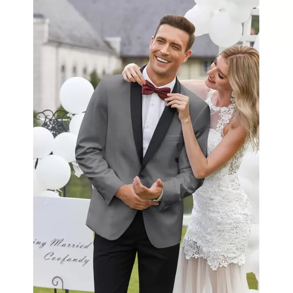 COOFANDY Men's Tuxedo Jacket Wedding Blazer One Button Dress Suit for Dinner,Prom,Party