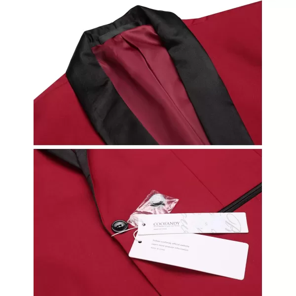 COOFANDY Men's Tuxedo Jacket Wedding Blazer One Button Dress Suit for Dinner,Prom,Party
