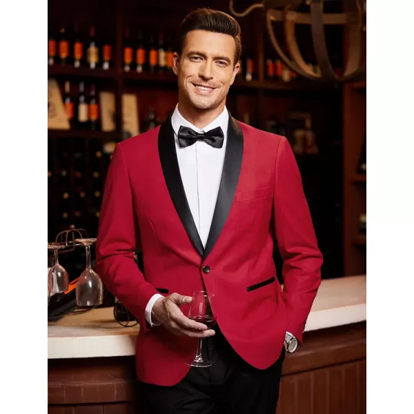 COOFANDY Men's Tuxedo Jacket Wedding Blazer One Button Dress Suit for Dinner,Prom,Party