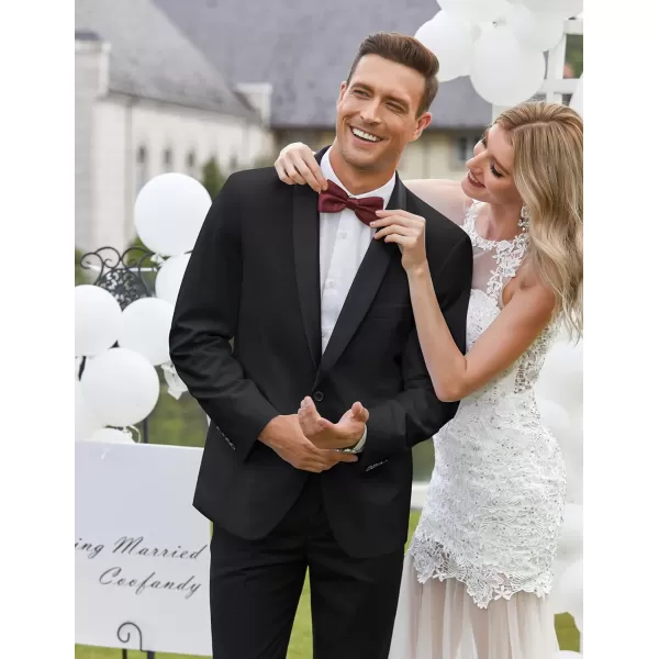 COOFANDY Men's Tuxedo Jacket Wedding Blazer One Button Dress Suit for Dinner,Prom,Party