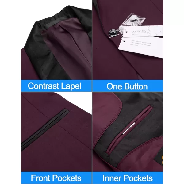 COOFANDY Men's Tuxedo Jacket Wedding Blazer One Button Dress Suit for Dinner,Prom,Party