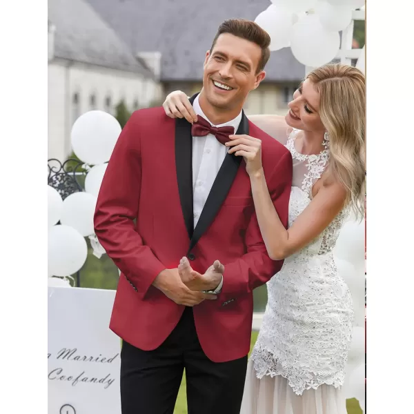 COOFANDY Men's Tuxedo Jacket Wedding Blazer One Button Dress Suit for Dinner,Prom,Party