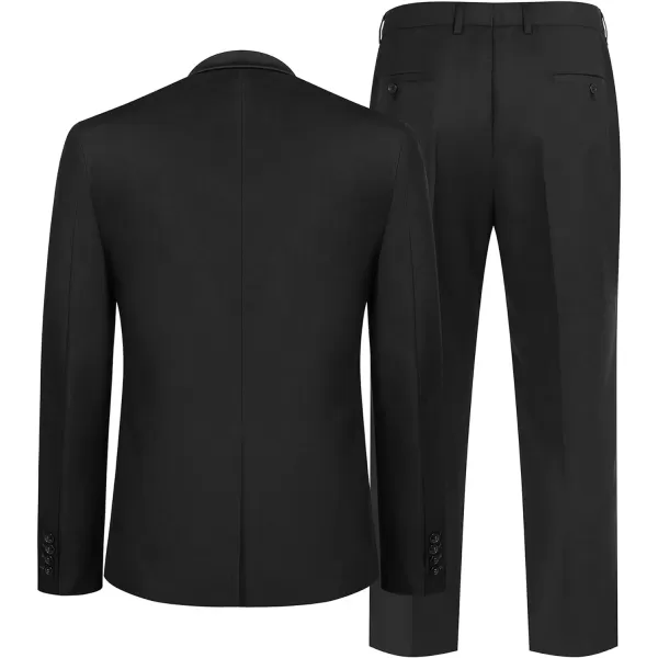 COOFANDY Men's Tuxedo Suits 2 Piece Wedding Blazer One Button Peak Lapel Suit Jacket Dress Pants for Dinner,Prom,Party
